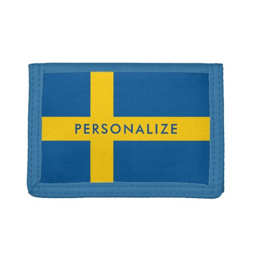 Swedish flag of Sweden velcro wallets and purses