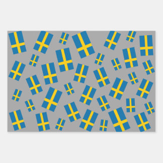 Swedish Flag of Sweden Wrapping Paper Sheets