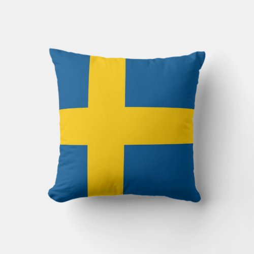 Swedish Flag on American MoJo Pillow