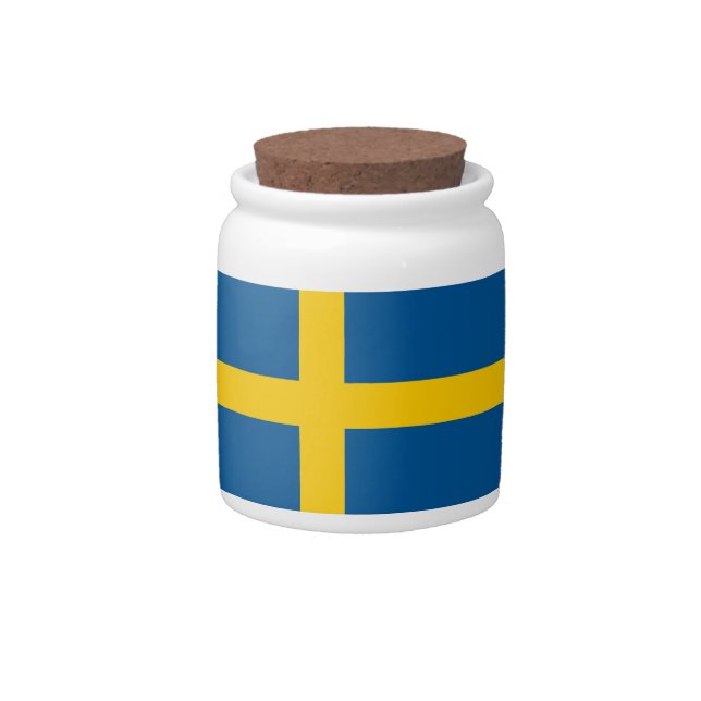 Swedish Flag on Candy Jar (Front)
