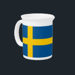 Swedish Flag on Pitcher<br><div class="desc">Enhance your serving experience with our stylish pitcher featuring the flag of Sweden! This eye-catching pitcher is more than just a functional piece; it’s a tribute to Swedish heritage and cultural pride. The vibrant design prominently displays the iconic Swedish flag, making this pitcher a unique way to serve beverages while...</div>