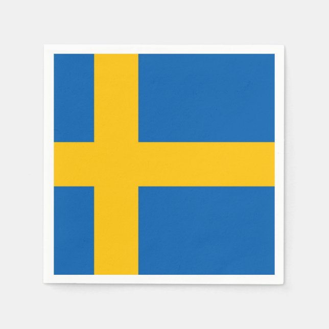 Swedish Flag Paper Napkins (Front)