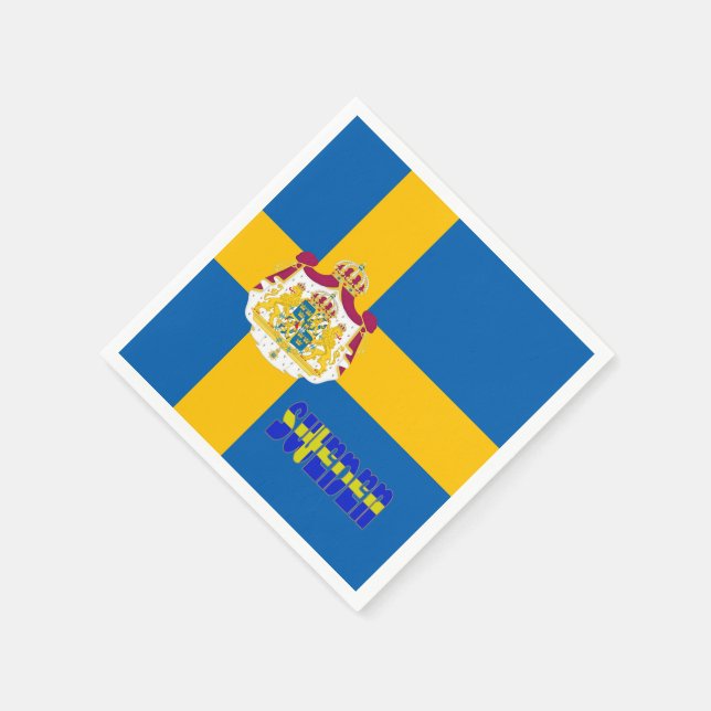 Swedish flag paper napkins (Corner)