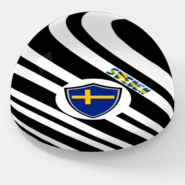 Swedish flag paperweight (Angled)