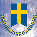 Swedish Flag & Party Sweden Banners / Weddings<br><div class="desc">Bunting / Party Flags: Sweden & Swedish Flag party fashion - weddings,  birhday,  celebrations - love my country,  travel,  national patriots / sports fans</div>