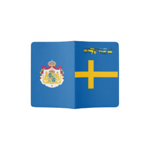 Swedish flag passport holder