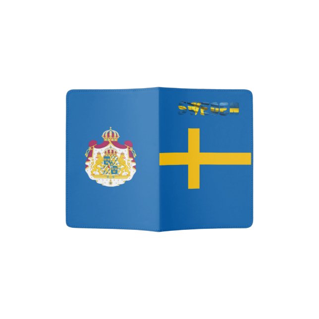 Swedish flag passport holder (Opened)
