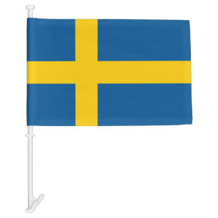 Swedish Flag Patriotic Nordic Cross Car Flag