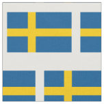 Swedish flag pattern custom fabric DIY textile