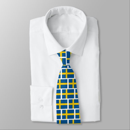 Swedish flag pattern neck tie for Sweden fans