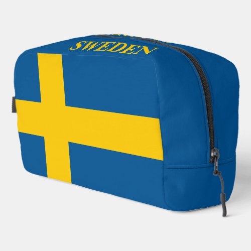 Swedish flag personalized toiletry travel bag