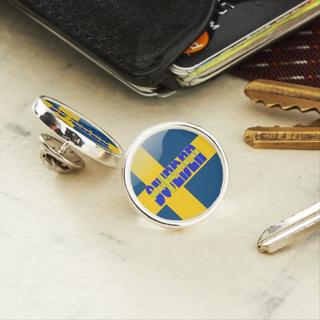 Swedish flag pin (In Situ)
