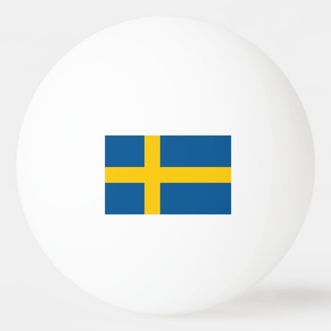 Swedish flag ping pong balls for table tennis (Front)
