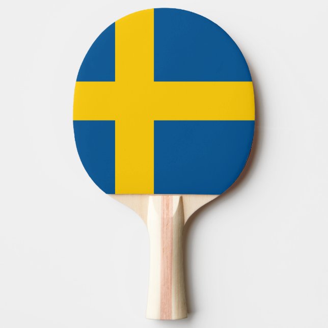 Swedish flag ping pong paddle for tabletennis (Front)