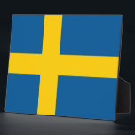 Swedish Flag Plaque<br><div class="desc">Awesome Plaque with Flag of Sweden. This product its customizable.</div>