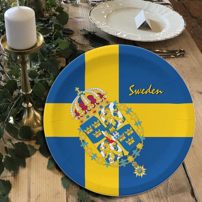 Swedish Flag plates, Sweden party, birthday /sport Paper Plates (Creator Uploaded)