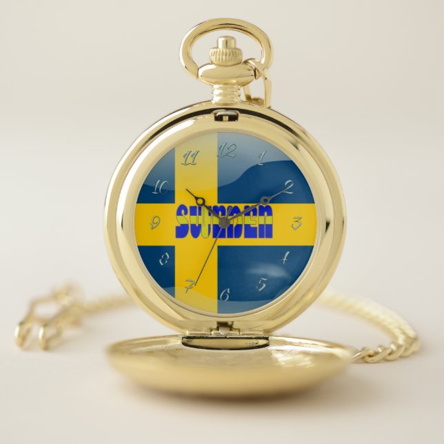 Swedish flag pocket watch (Inside)