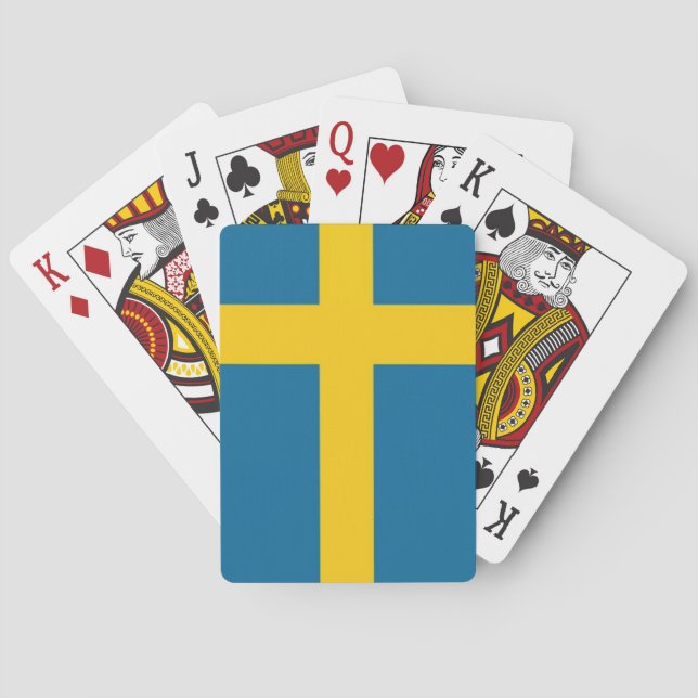 Swedish flag poker cards (Back)