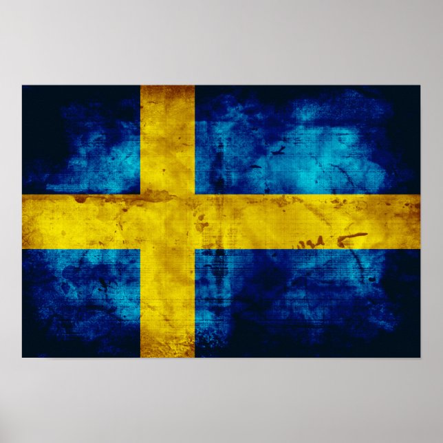 Swedish Flag Poster (Front)