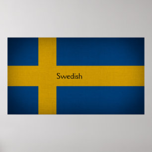 Swedish flag poster