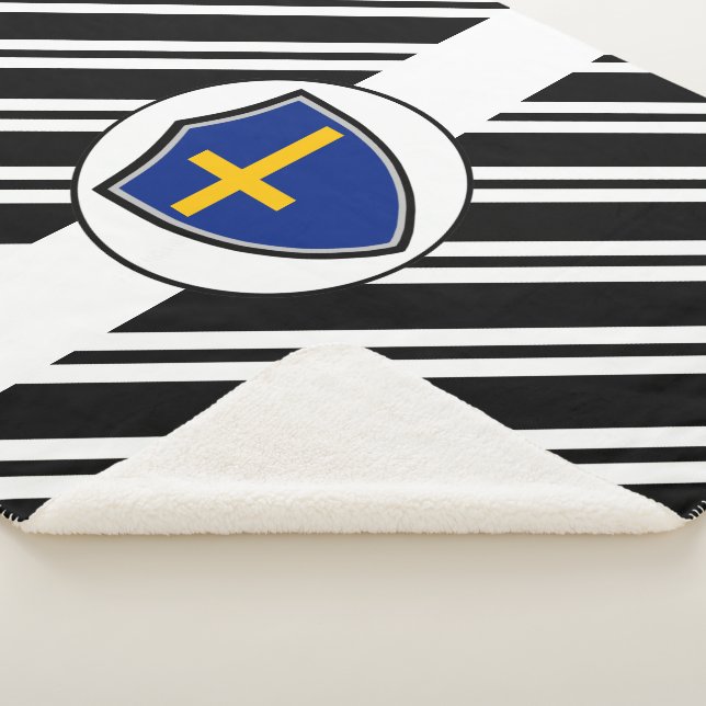 Swedish flag Sherpa Blanket (3/4)