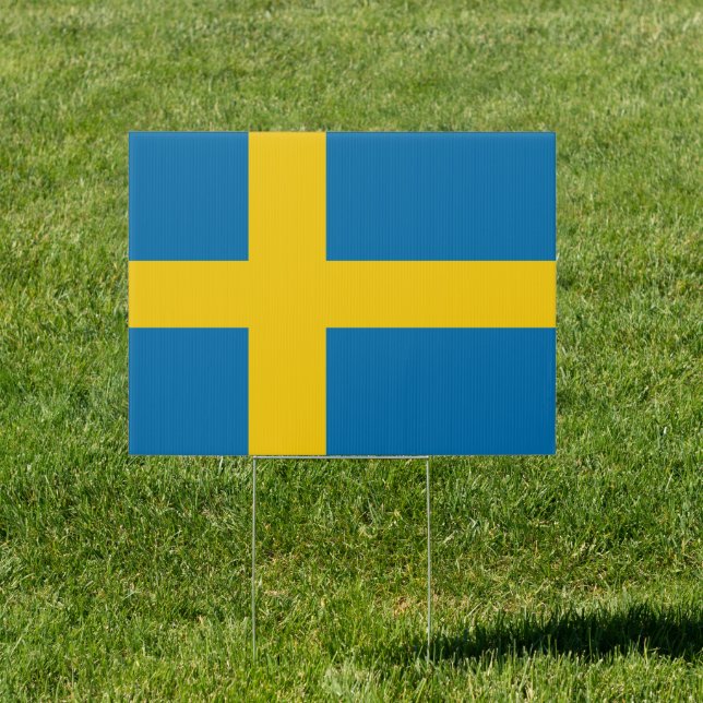 Swedish Flag Sign (Insitu)