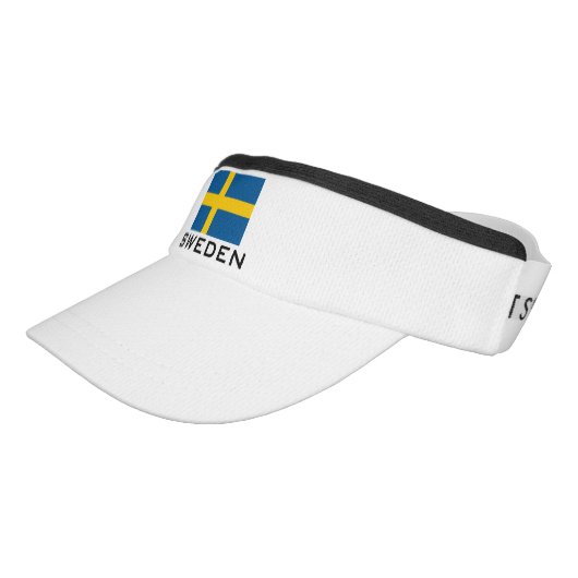 Swedish flag sports sun visor cap hat (Angled)
