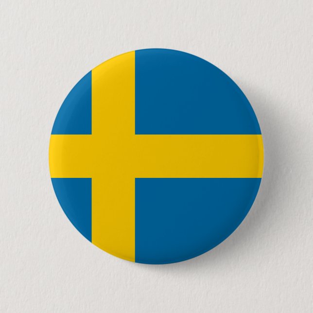 Swedish Flag (Sweden) Button (Front)