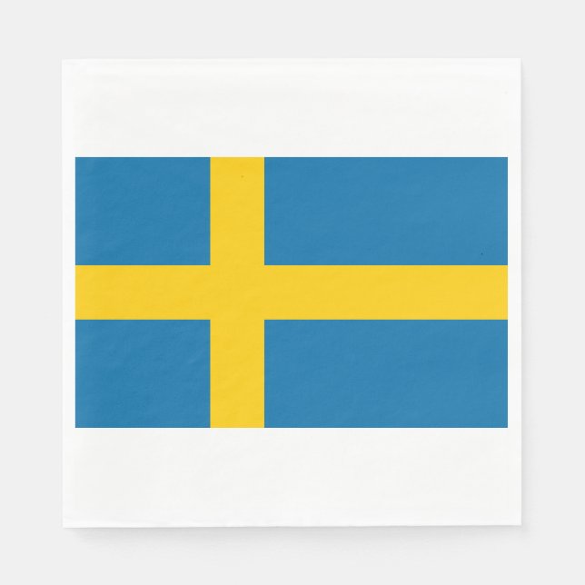 Swedish Flag (Sweden) Napkins (Front)