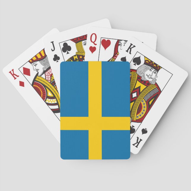 Swedish Flag (Sweden) Poker Cards (Back)
