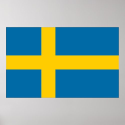 Swedish Flag Sweden Poster