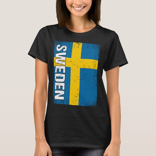 Swedish Flag Sweden T-Shirt (Front)