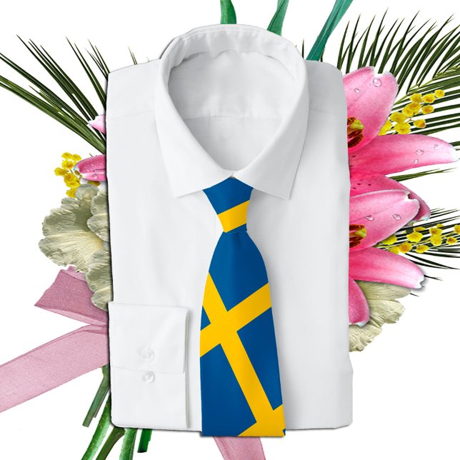 Swedish Flag & Sweden travel, holiday/sport fans Neck Tie (Creator Uploaded)