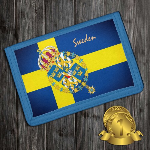 Swedish Flag  Sweden travel holiday sport fans Trifold Wallet