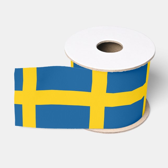 Swedish Flag & Sweden travel, holiday/sports Grosgrain Ribbon (Spool)
