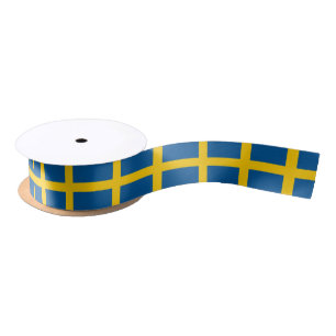 Swedish Flag & Sweden travel, holiday/sports Satin Ribbon
