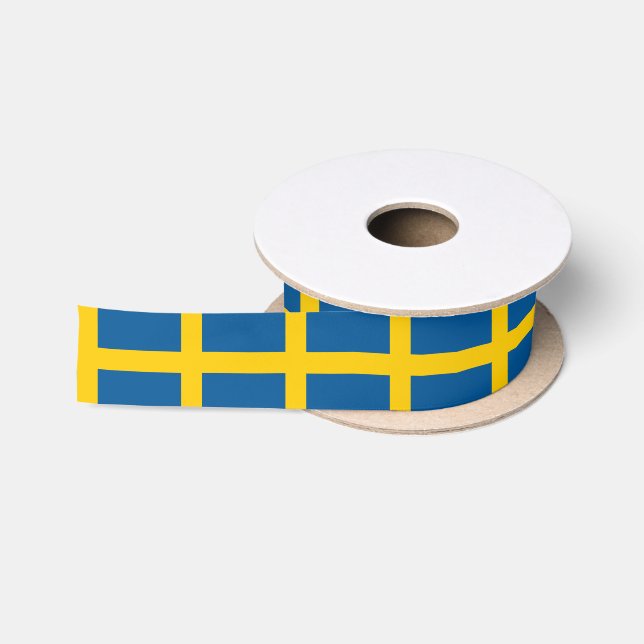 Swedish Flag & Sweden travel, holiday/sports Satin Ribbon (Spool)