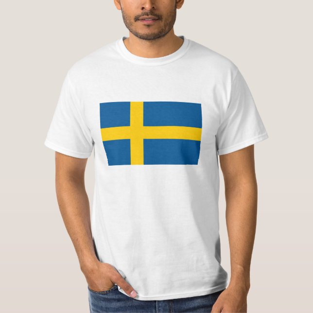 Swedish flag t shirts for Sweden (Front)