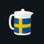 Swedish Flag Teapot<br><div class="desc">Elevate your tea experience with our elegant teapot featuring the flag of Sweden! This beautiful teapot is not just a functional item; it’s a celebration of Swedish culture and pride. The vibrant design prominently displays the iconic Swedish flag, making this teapot a unique and stylish way to enjoy your favorite...</div>