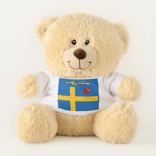 Swedish flag teddy bear