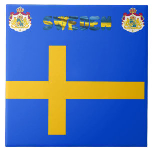 Swedish flag tile