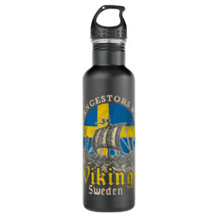 Swedish Flag Vintage Made In Sweden Gift Stainless Steel Water Bottle