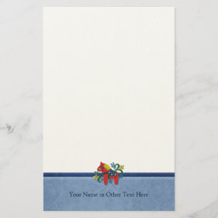Swedish Folk Art Dala Horse Custom Personalized Stationery