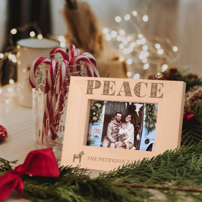Swedish Folk Art Peace Dala Horse Christmas Engraved Frames (Creator Uploaded)