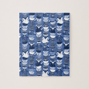 Swedish folk cats I Jigsaw Puzzle