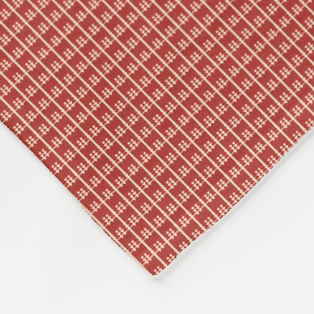 Swedish Folk Knit  Fleece Blanket (Corner)