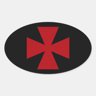 Swedish Freemasons Cross Oval Sticker
