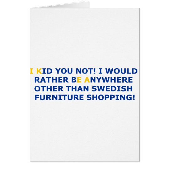 Swedish Furniture Shopping Card