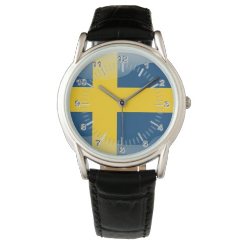 Swedish glossy flag watch
