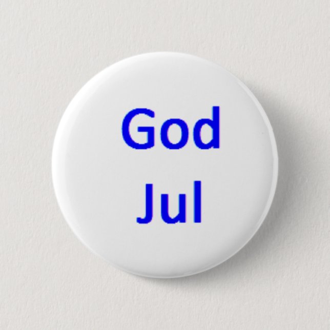 swedish god jul button (Front)